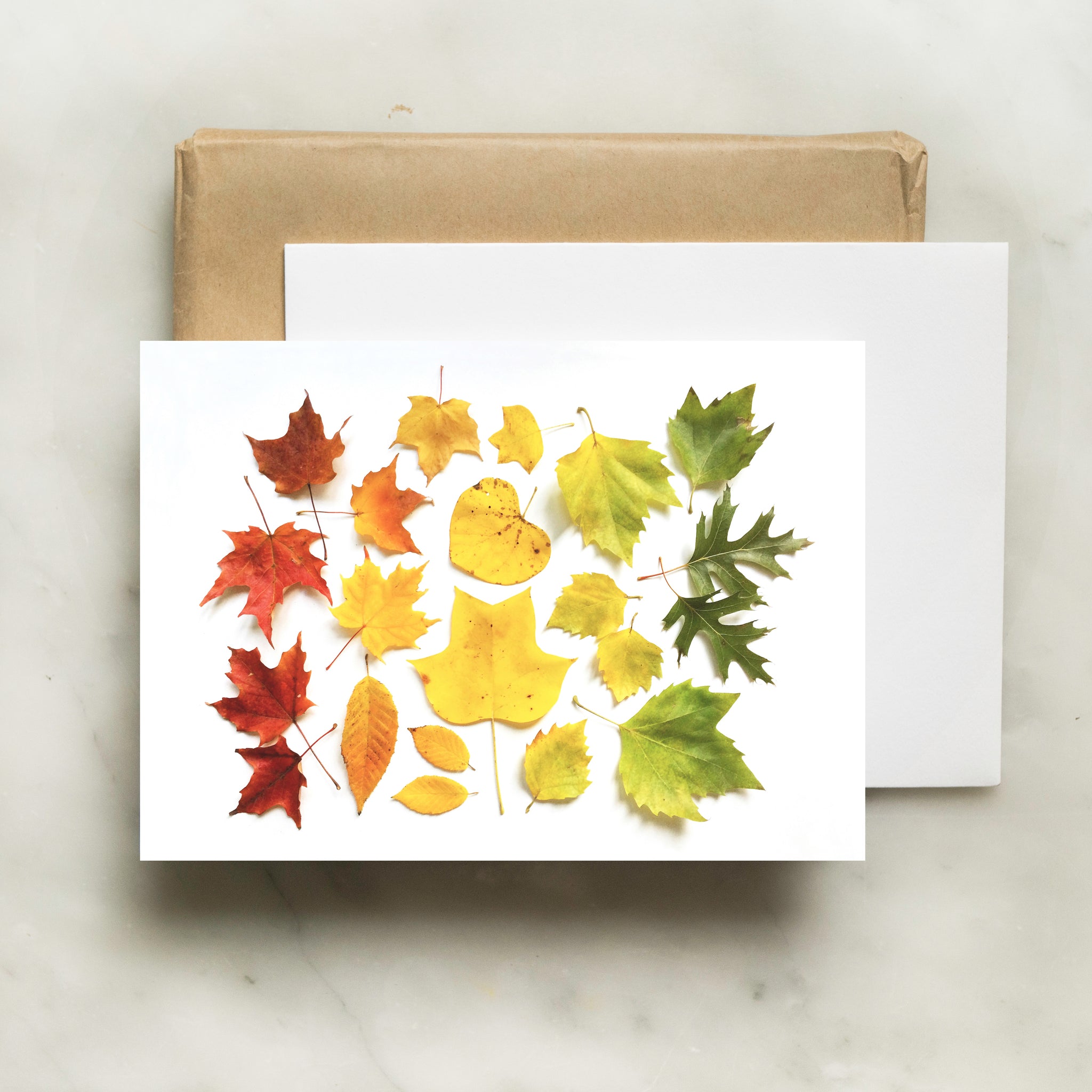 Folding card - Autumn leaf ombré