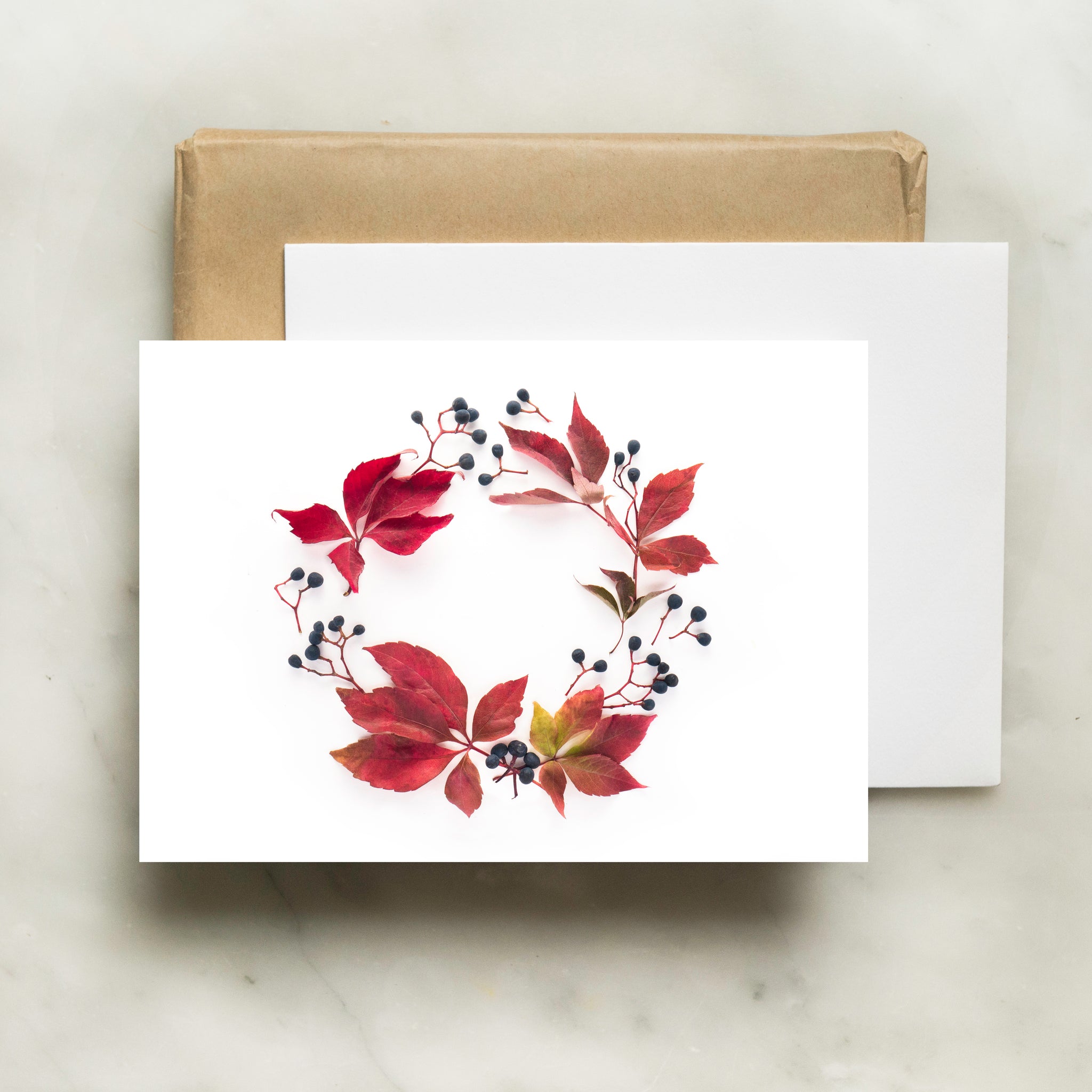 Folding card - November Wreath