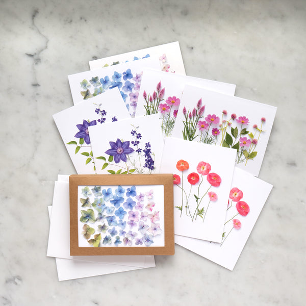 Card set - Classic summer flowers