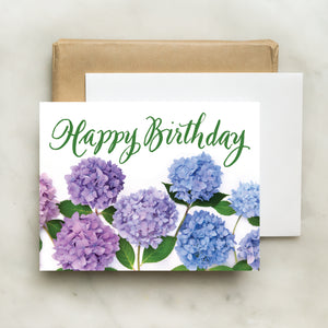 Birthday Card with Hydrangea