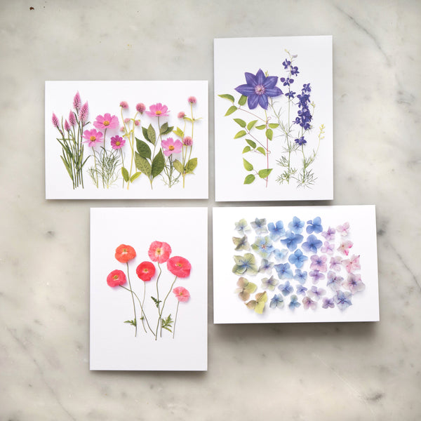 Card set - Classic summer flowers