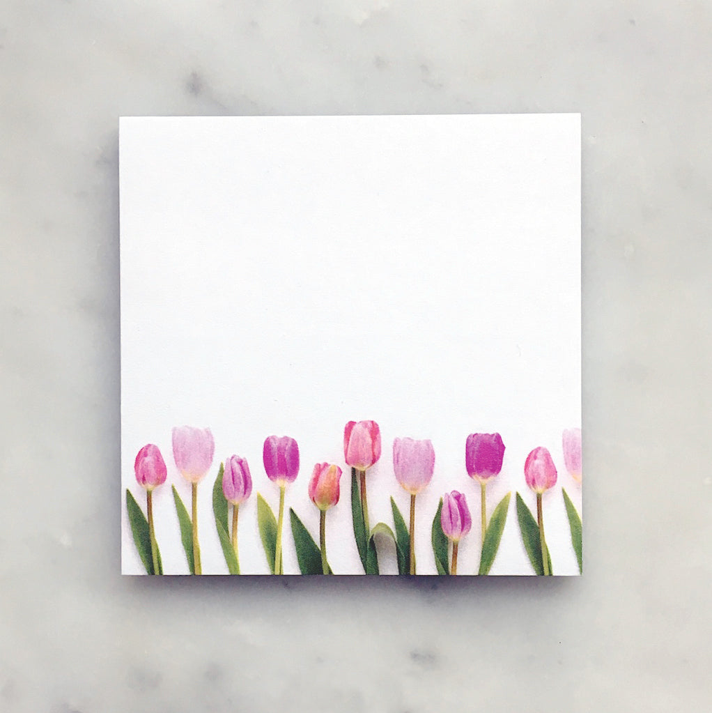 Sticky Notes - Pink Tulips