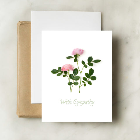 Sympathy card - Roses
